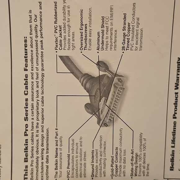 Belkin Pro Series VGA/SAGA Extension Cable - 6ft 1.8 m Gray F2N025-06 - Picture 3 of 3